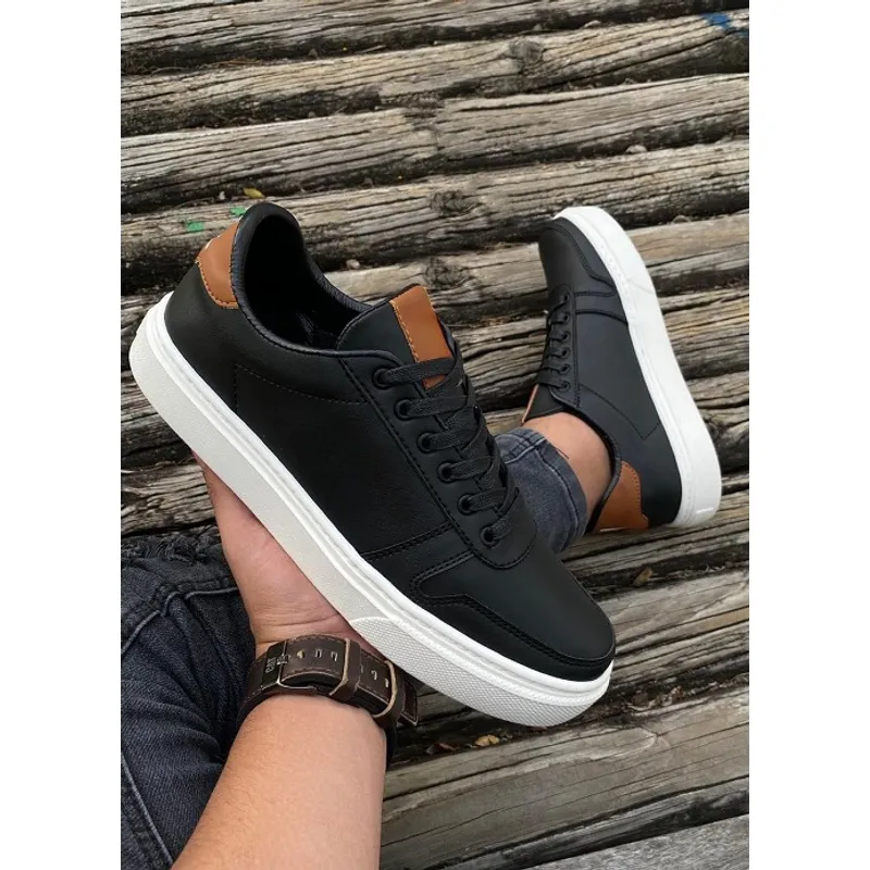 DEPORTIVA - Tenis Caballero Casual Colores Hombre Deportivo- Negro