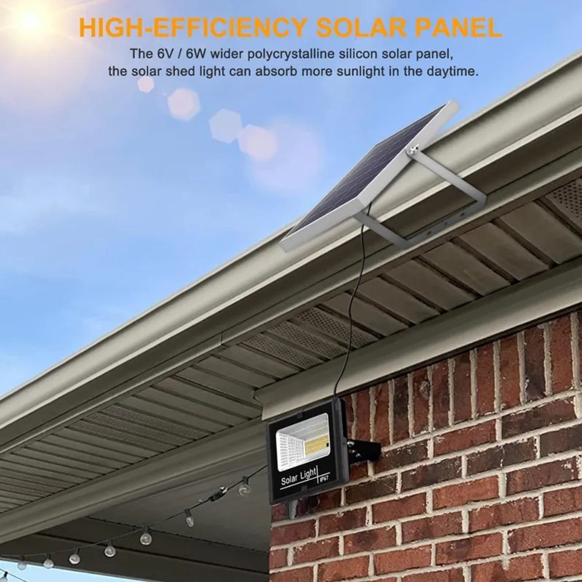 GENERICO - Lampara Reflector Solar 200w Con Sensor Control Remoto Gd757