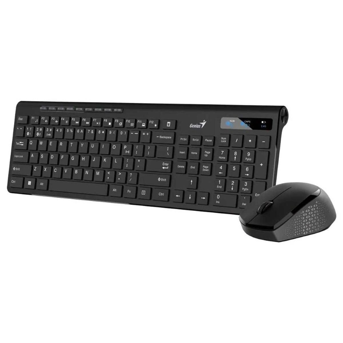 GENIUS - Combo de Teclado y Mouse Genius Ergonomicos Inalámbricos Slimstar 8230 Silencioso Bluetooth