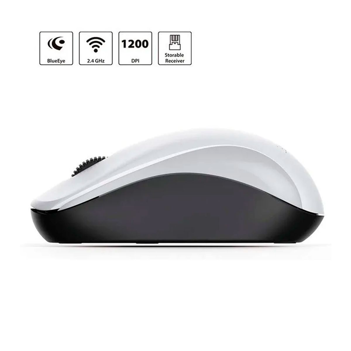 GENIUS - Mouse Wireless Genius NX‑7000 Blanco 24 GHz 1200 DPI
