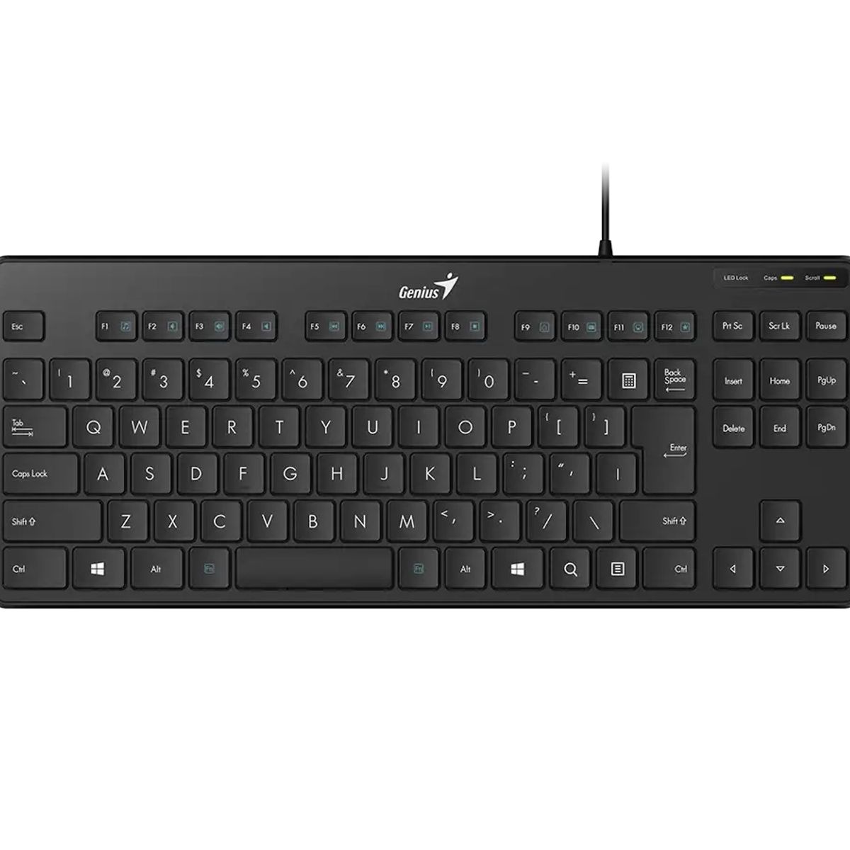 GENIUS - Teclado Mecanico Alambrico USB Genius LuxeMate 110 Silencioso y Ergonomico Para Laptop, Pc Negro