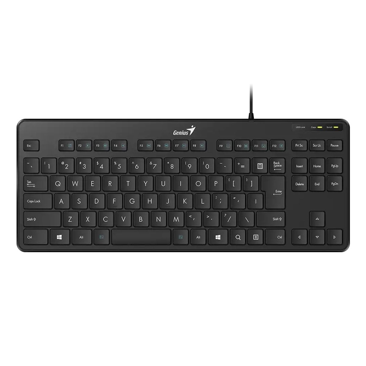 GENIUS - Teclado Mecanico Alambrico USB Genius LuxeMate 110 Silencioso y Ergonomico Para Laptop, Pc Negro
