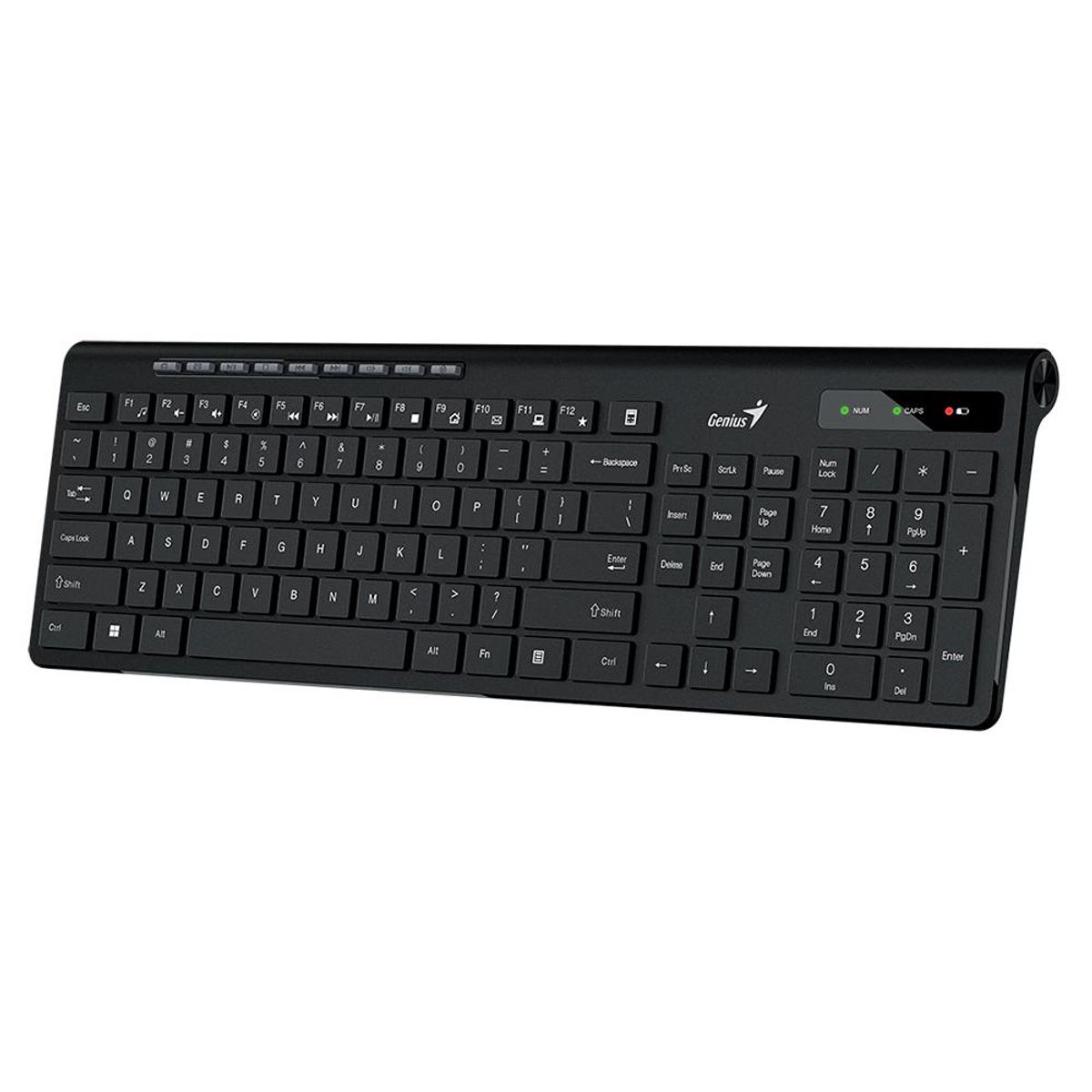 GENIUS - Teclado Mecanico Inalambrico USB Genius SlimStar KB7230 Ergonomico Para Laptop, Pc Negro