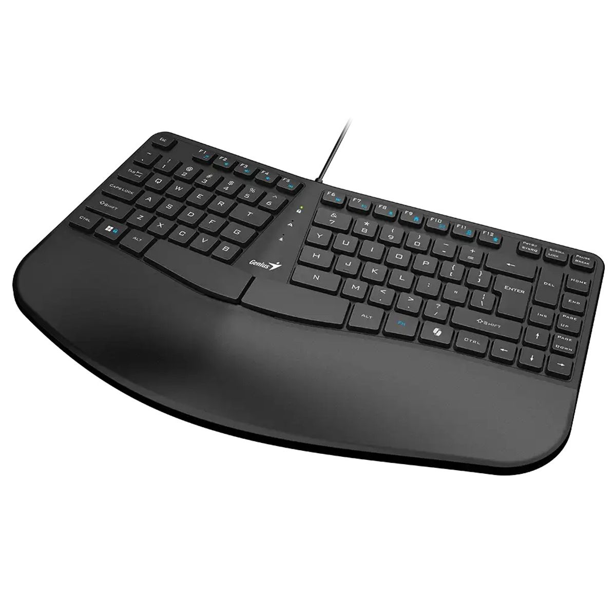 GENIUS - Teclado Mecanico Genius Ergo KB-700  Ergonomico Alámbrico con Reposa Muñeca para Programadores