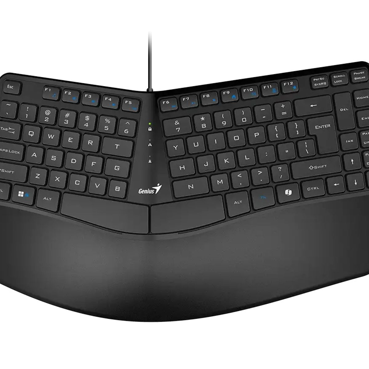 GENIUS - Teclado Mecanico Genius Ergo KB-700  Ergonomico Alámbrico con Reposa Muñeca para Programadores