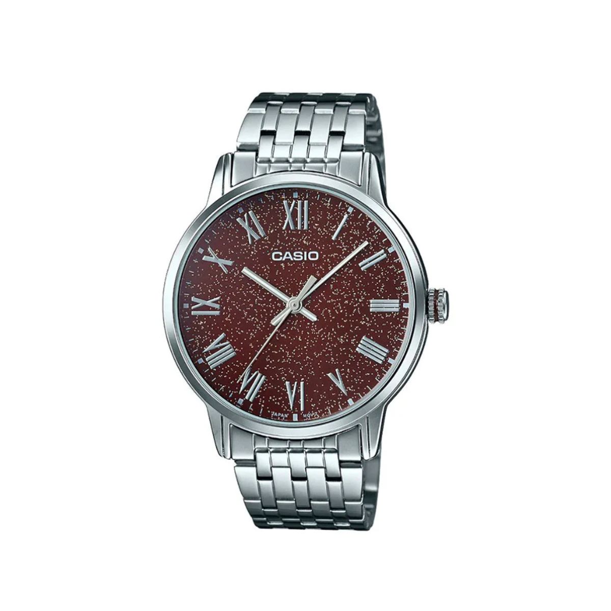 CASIO - Reloj Casio Para Hombre MTP-TW100D-5AVDF Rojo Vino Tinto Acero