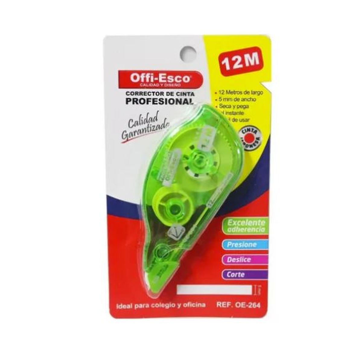 OFFI ESCO - Corrector de cinta profesional Offi esco de 12mts