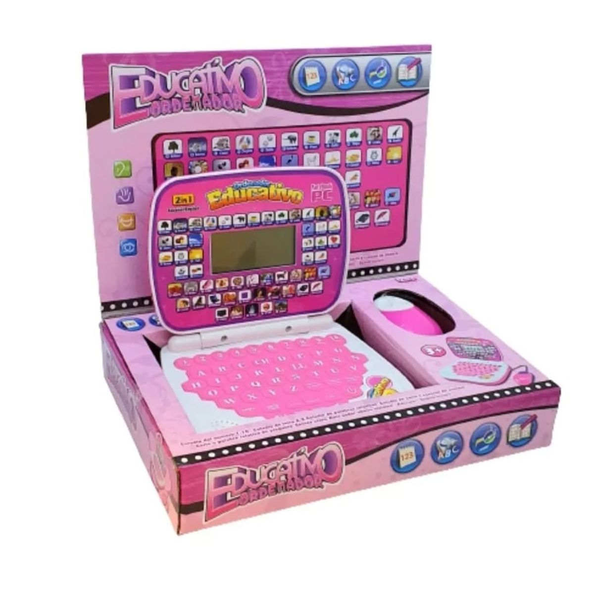 GENERICO - Mini computador didáctico rosado máquina de estudio