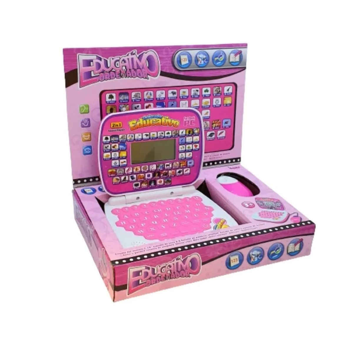 GENERICO - Mini computador didáctico rosado máquina de estudio