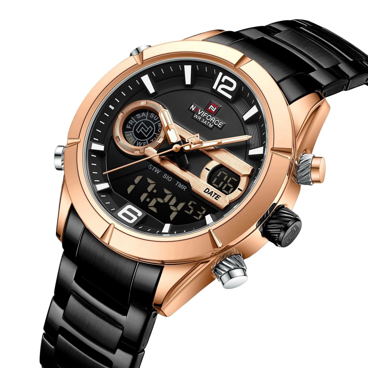 NAVIFORCE - Reloj Naviforce Original Nf9232 Digital Hombre + Estuche