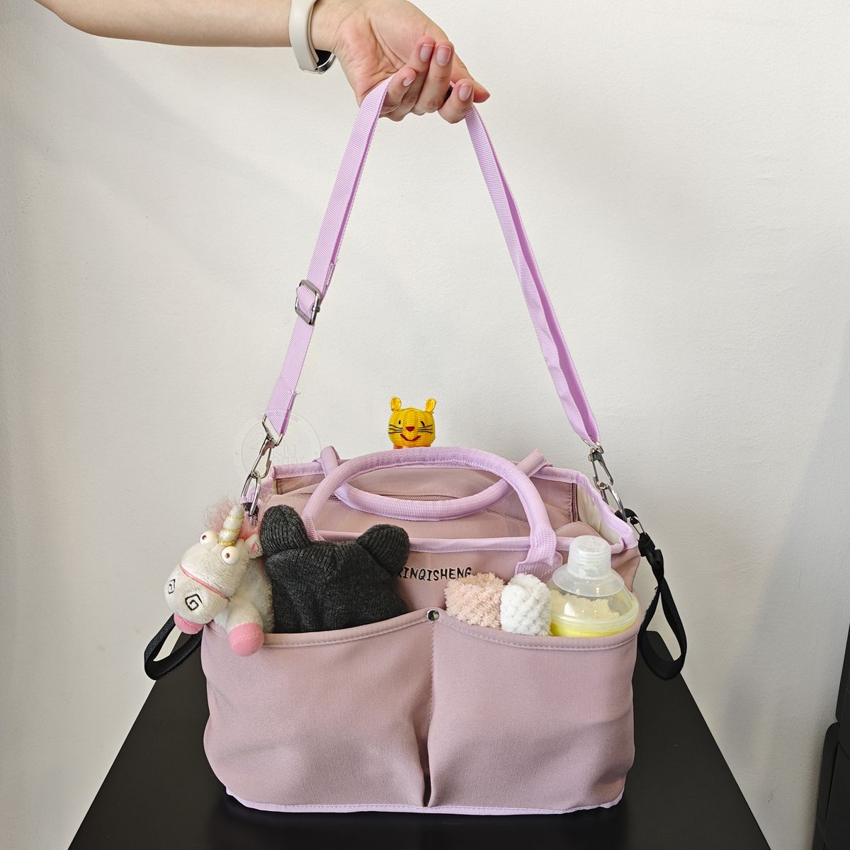 INDUHOGAR - Pañalera auxiliar para coche lila