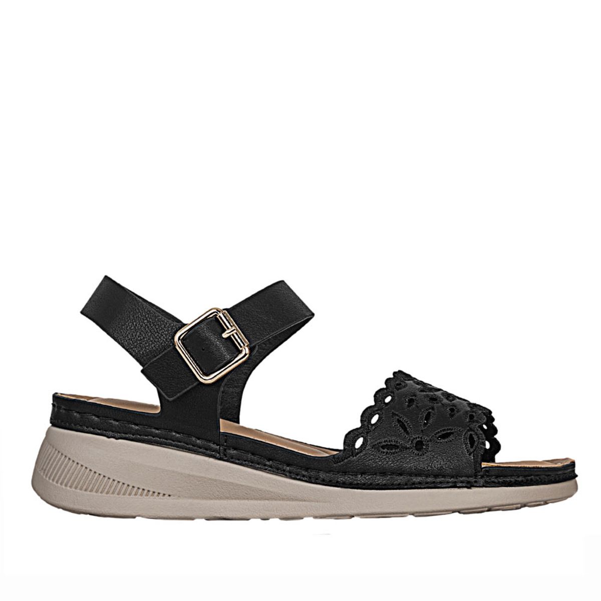 FRATTINI COMFORT - Sandalia de mujer Frattini comfort Negro plath3t9288-1