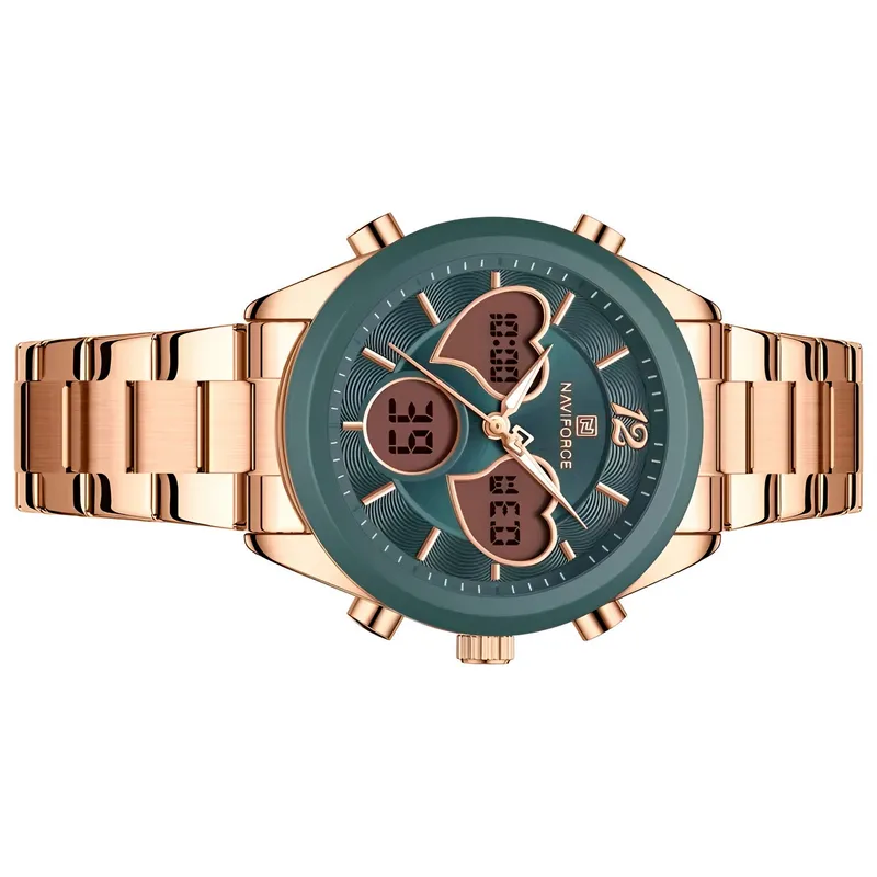 NAVIFORCE - Reloj Naviforce Original Nf5045 Digital Mujer + Estuche