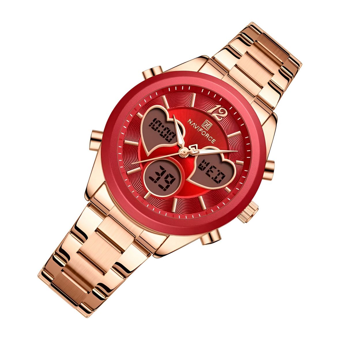 NAVIFORCE - Reloj Naviforce Original Nf5045 Digital Mujer + Estuche