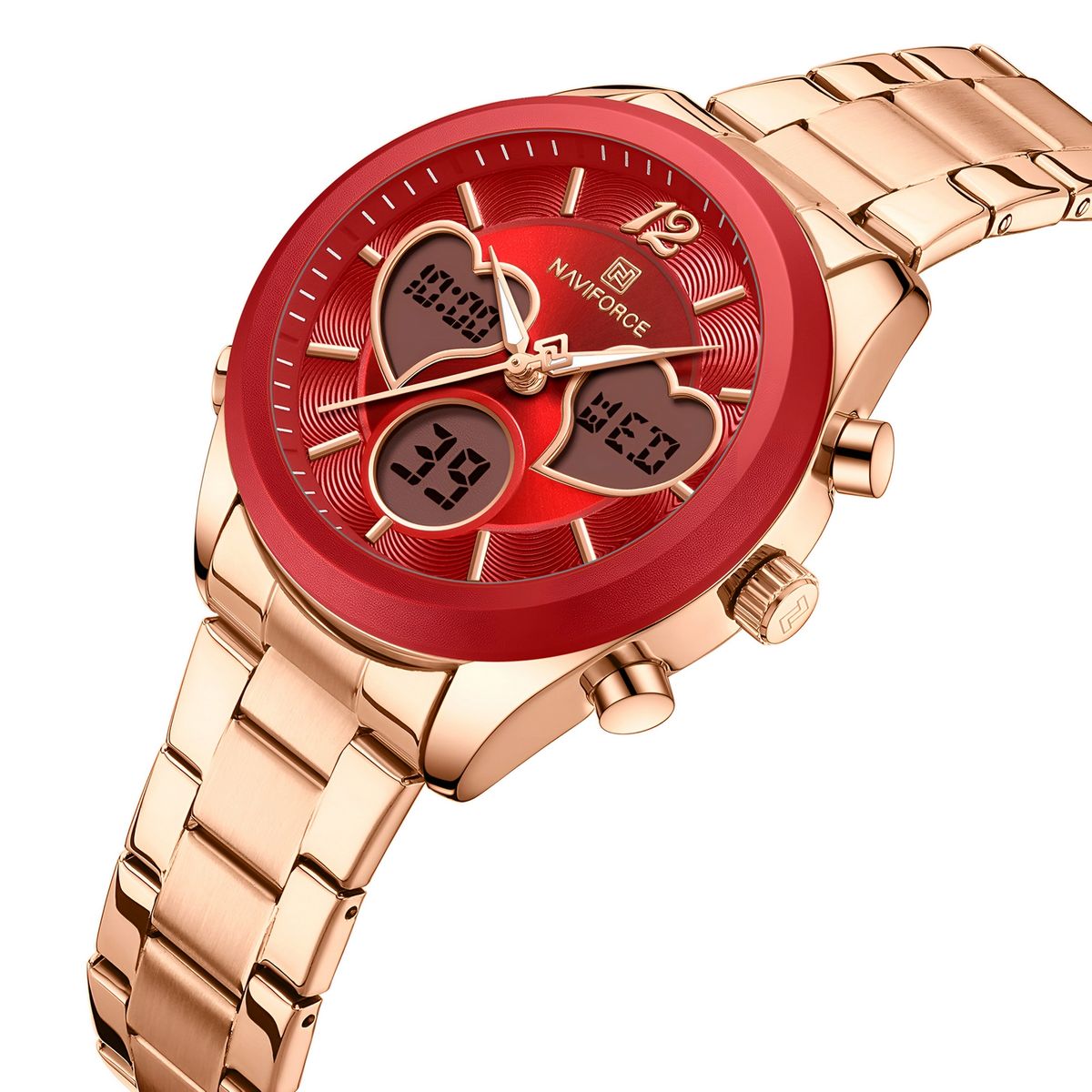 NAVIFORCE - Reloj Naviforce Original Nf5045 Digital Mujer + Estuche