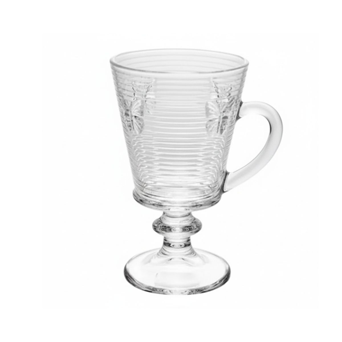 ALUMAR - Set X6 Unidades Vasos de Vidrio Mariposa Alumar OCT-Z109609