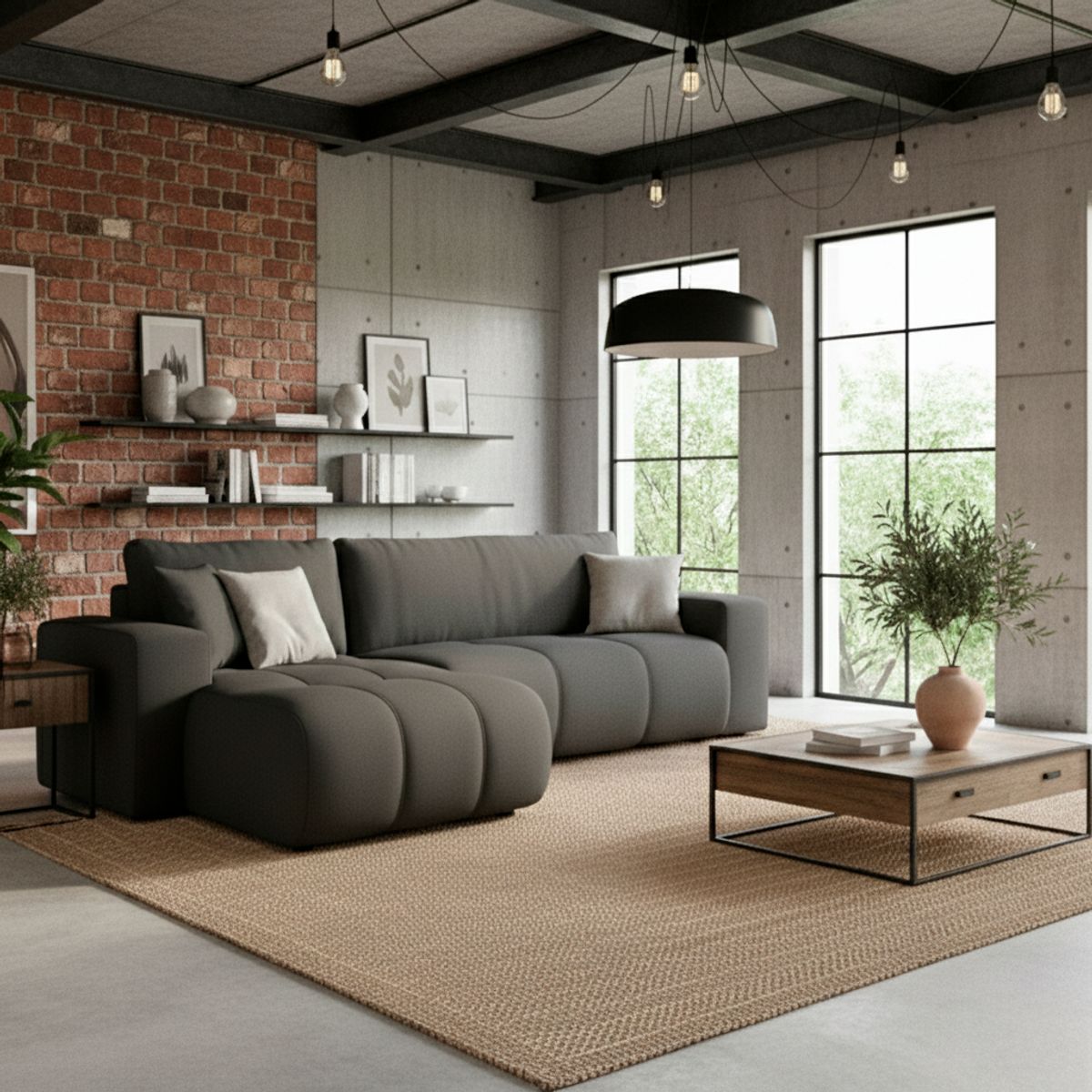 GENERICO - Sofá en L Moderno Essenza de Betcompras tipo nube Nube