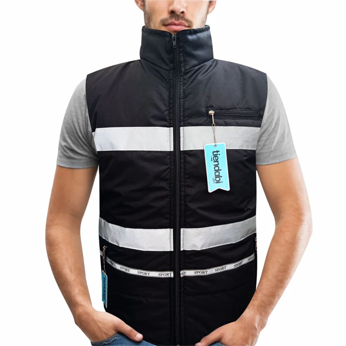 GENERICO - Chaleco Chaqueta Motociclista Reflectivo Acolchado