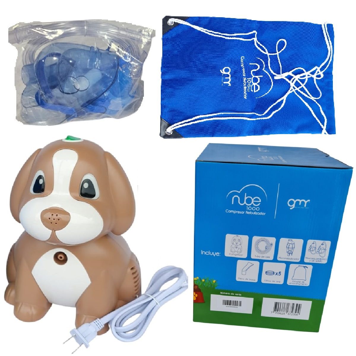 GMD - COMPRESOR NEBULIZADOR NUBE 1000 FIGURA PERRO