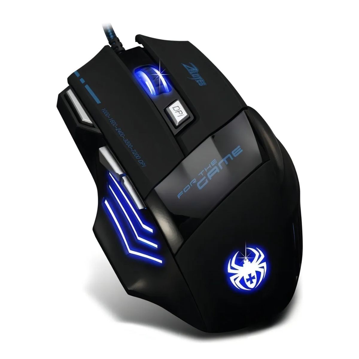 ZEALOT - Mouse Gamer Zelotes T-80 Programable 7200 Dpi Usb 7 Botones Optico