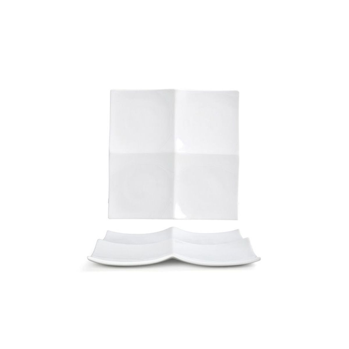 FOH - Plato Origami® Cuadrado 8 Pack 12 Piezas Desechables