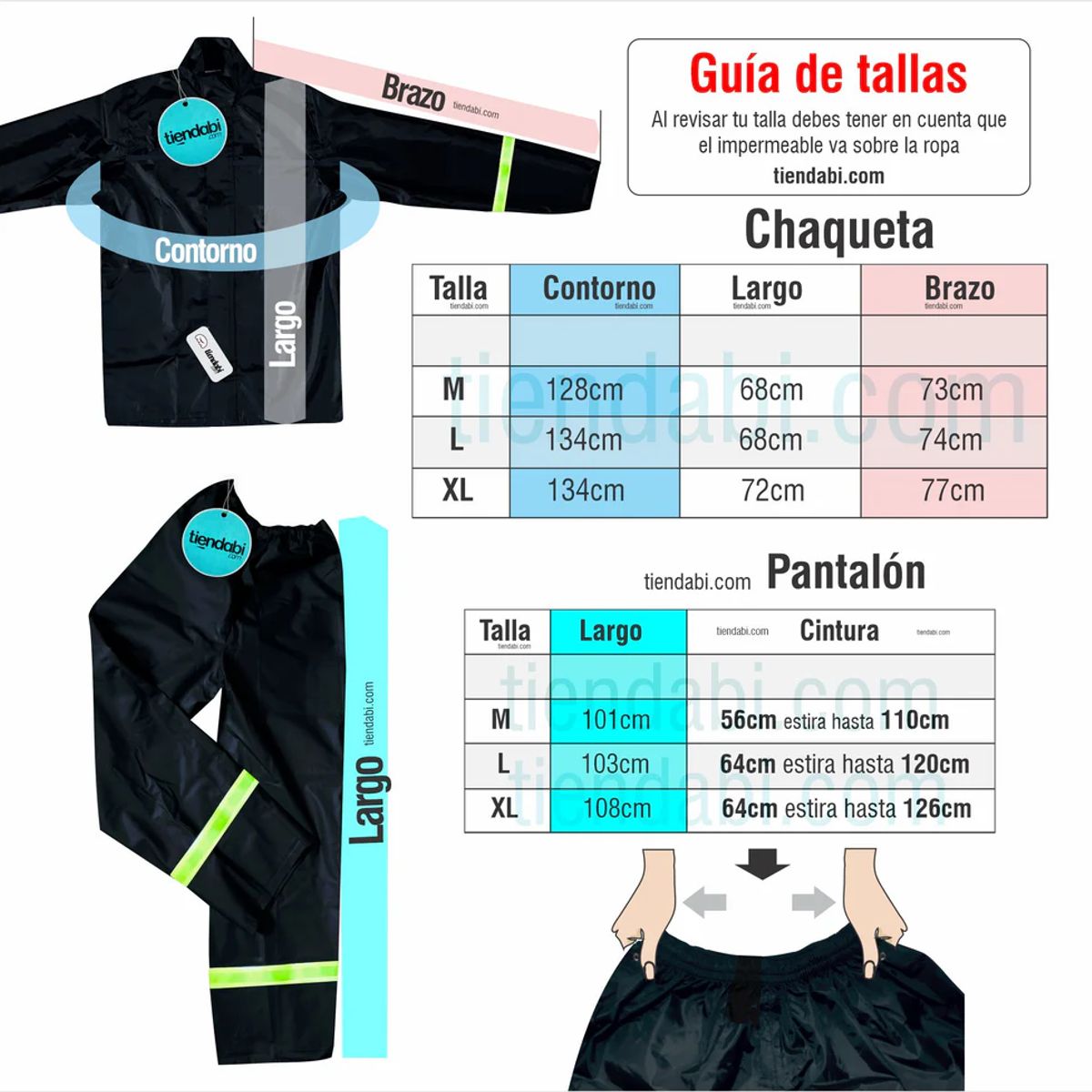 GENERICO - Impermeable Para Moto Tres Piezas Con Botas Reflectivo Negro