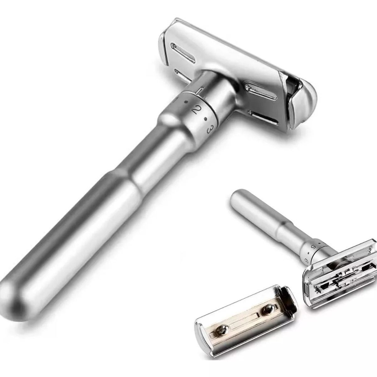 SP - Maquina De Afeitar De Seguridad Ajustable Clasica Hoja Doble Filo