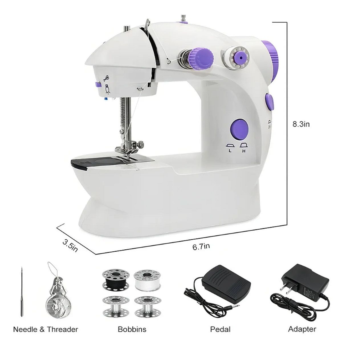 CHINA GLAZE - Mini Maquina De Coser Portátil Mini Sewing Machine 4 En1