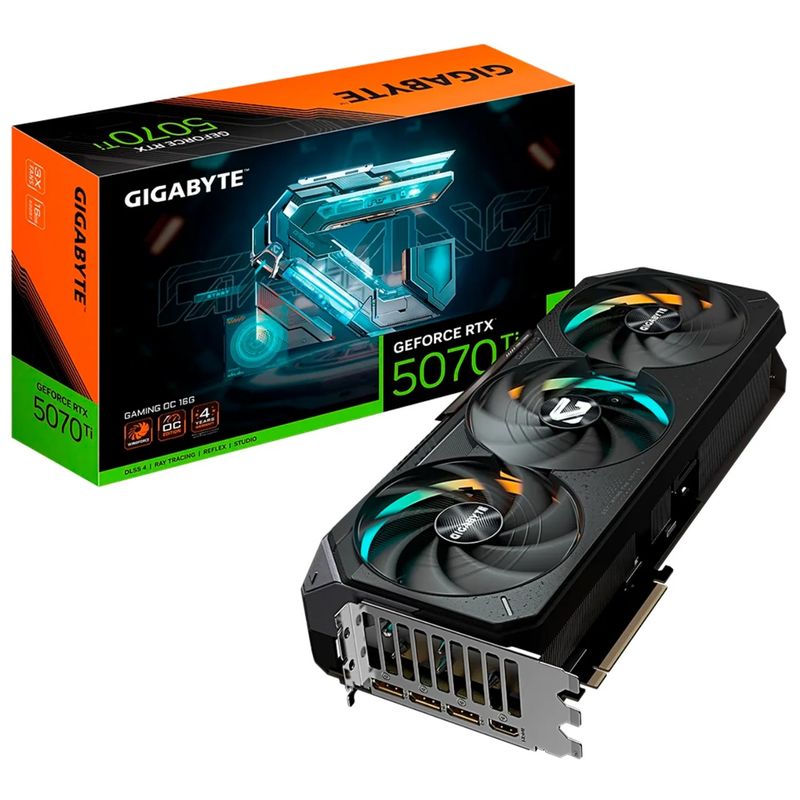 GIGABYTE - Tarjeta Gráfica Gigabyte RTX 5070 Ti Windforce 16GB GDDR7