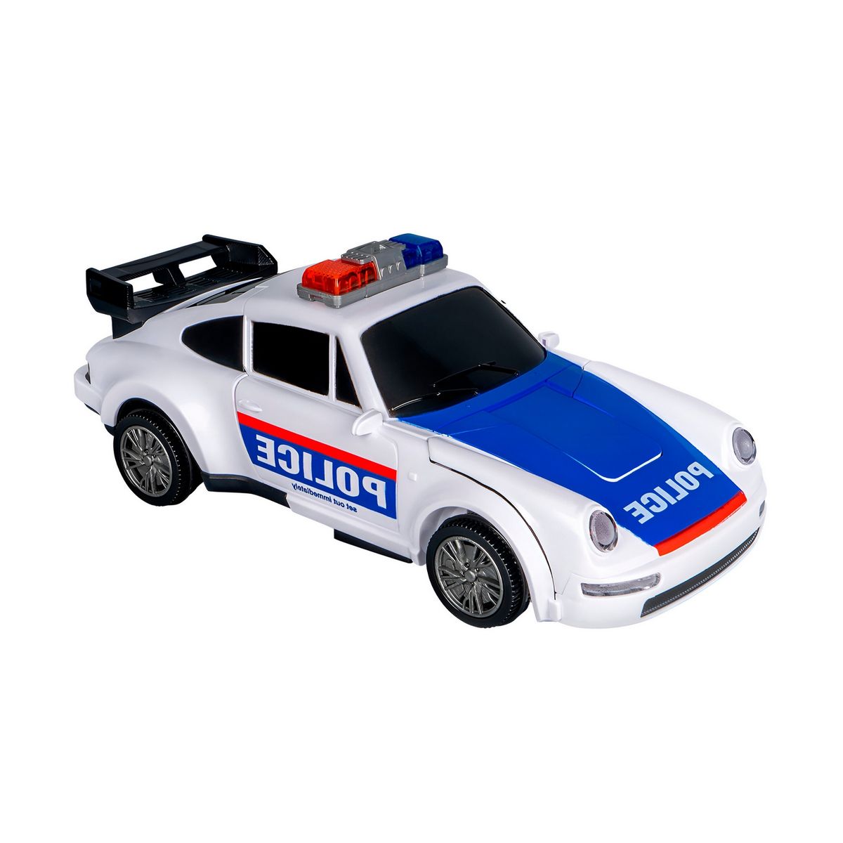 GENERICO - Robot Carro Policia Transformers Juguete Luces + Bateria