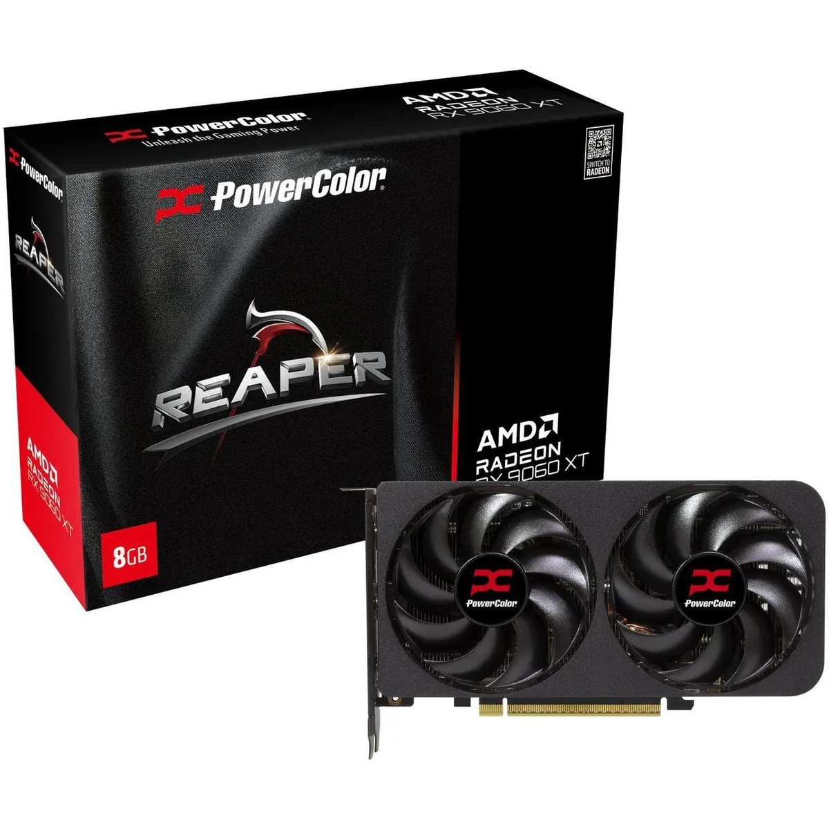 AMD - Tarjeta gráfica PowerColor Reaper AMD Radeon RX 9060 XT / 8 GB GDDR6