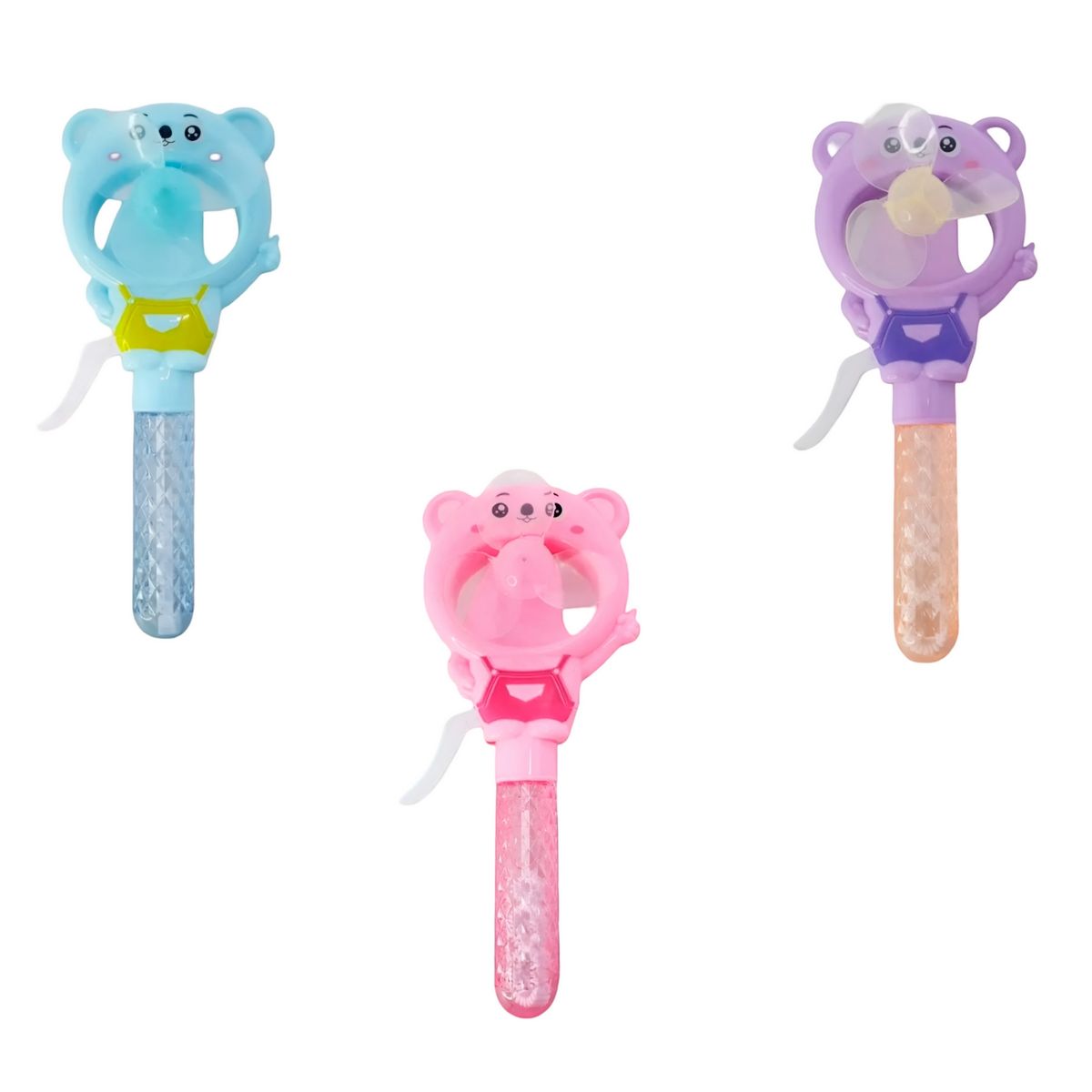 GENERICO - Burbujero Oso Osito Ventilador Portatil Set X 3 Unidades