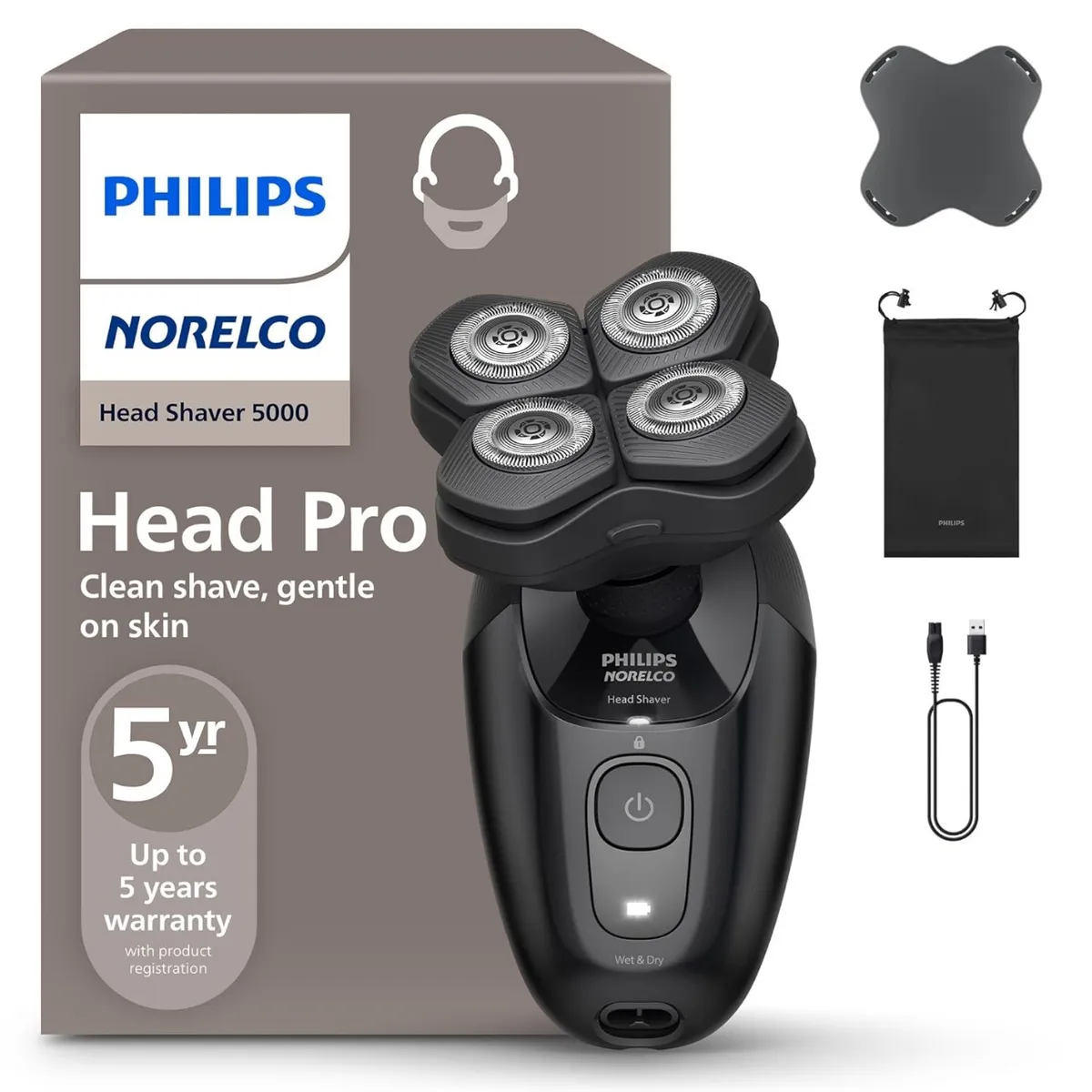 PHILIPS - Afeitadora Philips Para Cabeza Hombres Mujeres Lavable