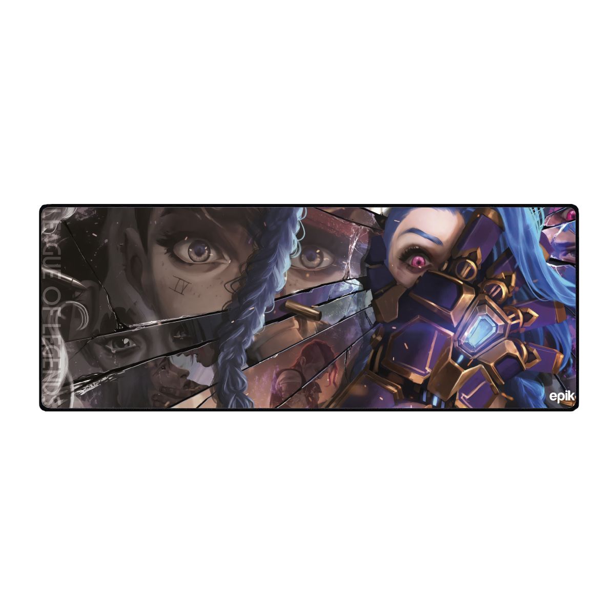 EPIK - Mouse Pad Gamer Xl Largo Antideslizante Con Diseños Jinx