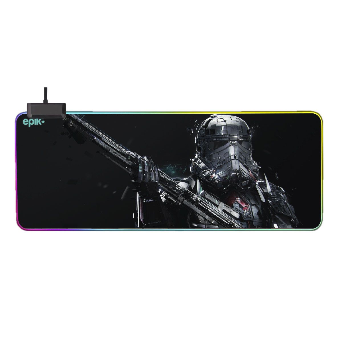 EPIK - Mouse Pad Gamer Xl Rgb Antideslizante Con Diseños Star Wars