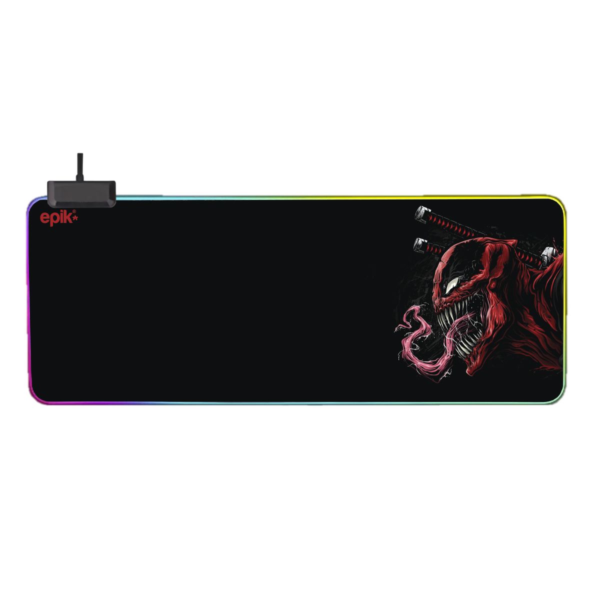 EPIK - Mouse Pad Gamer Xl Rgb Antideslizante Con Diseños Deadpool 1