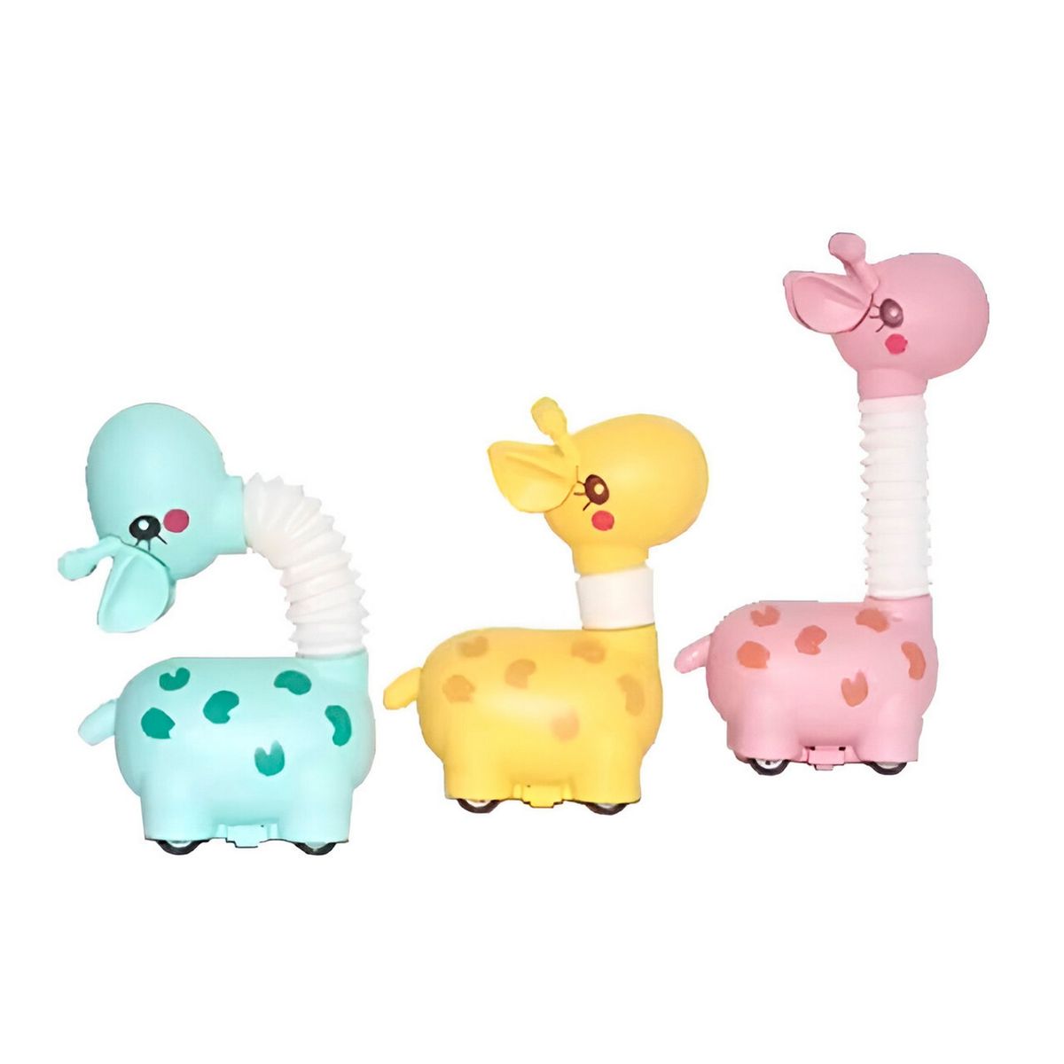 GENERICO - Carro Jirafa De Arrastre Set De Juguete X 3 Unidades