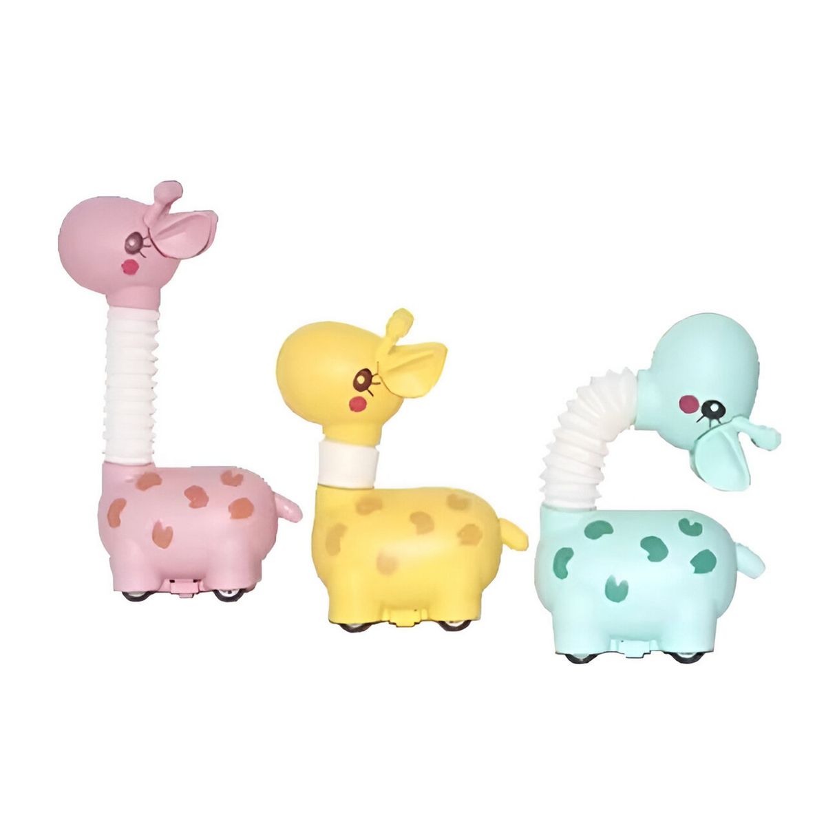 GENERICO - Carro Jirafa De Arrastre Set De Juguete X 3 Unidades