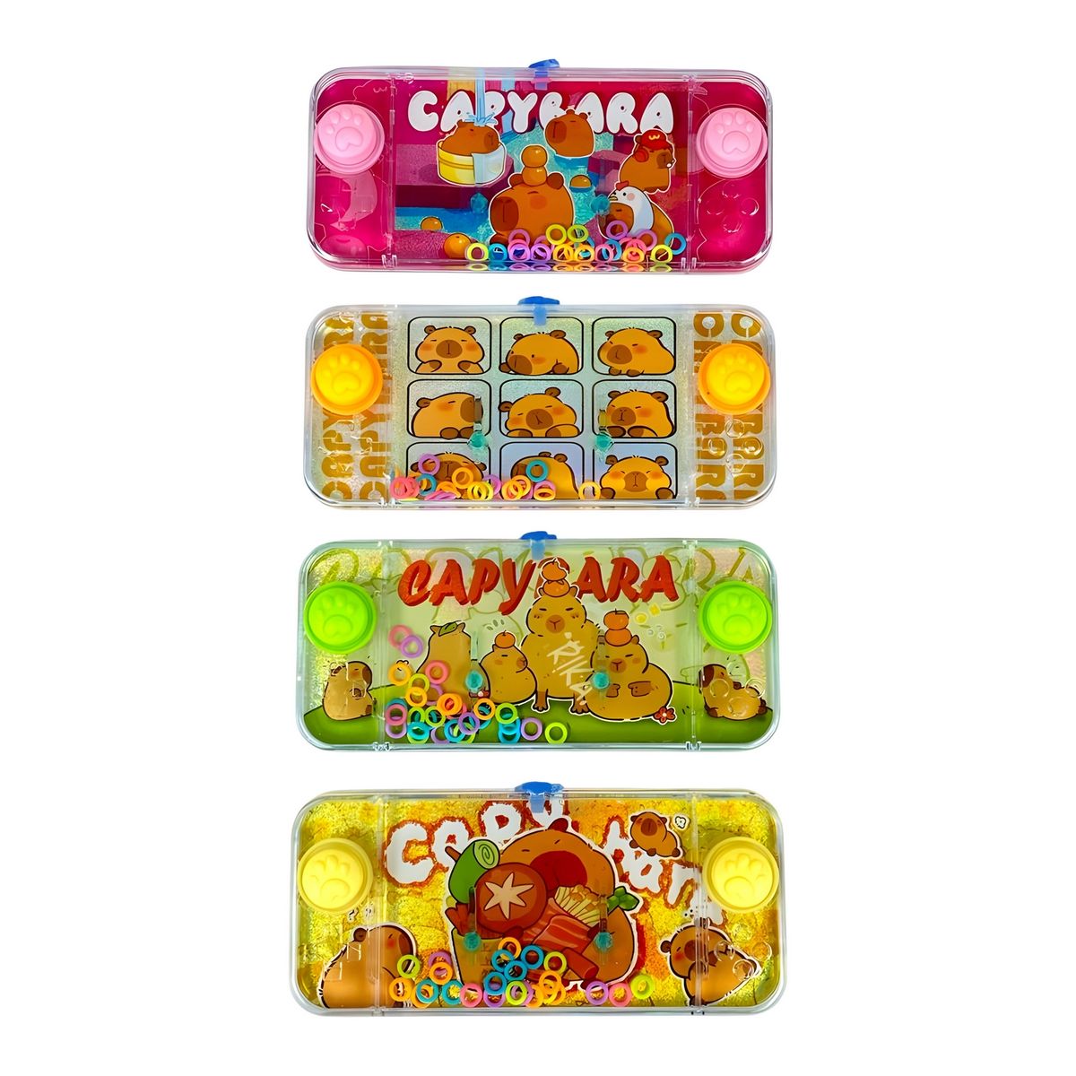 GENERICO - Juguete Anillos Diseño Atari De Agua De Capibara X 4 Unidad