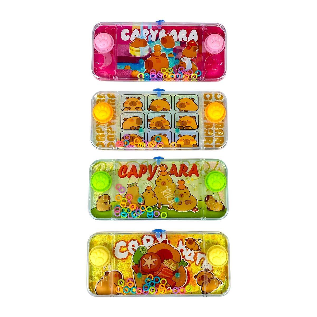 GENERICO - Juguete Anillos Diseño Atari De Agua De Capibara X 4 Unidad