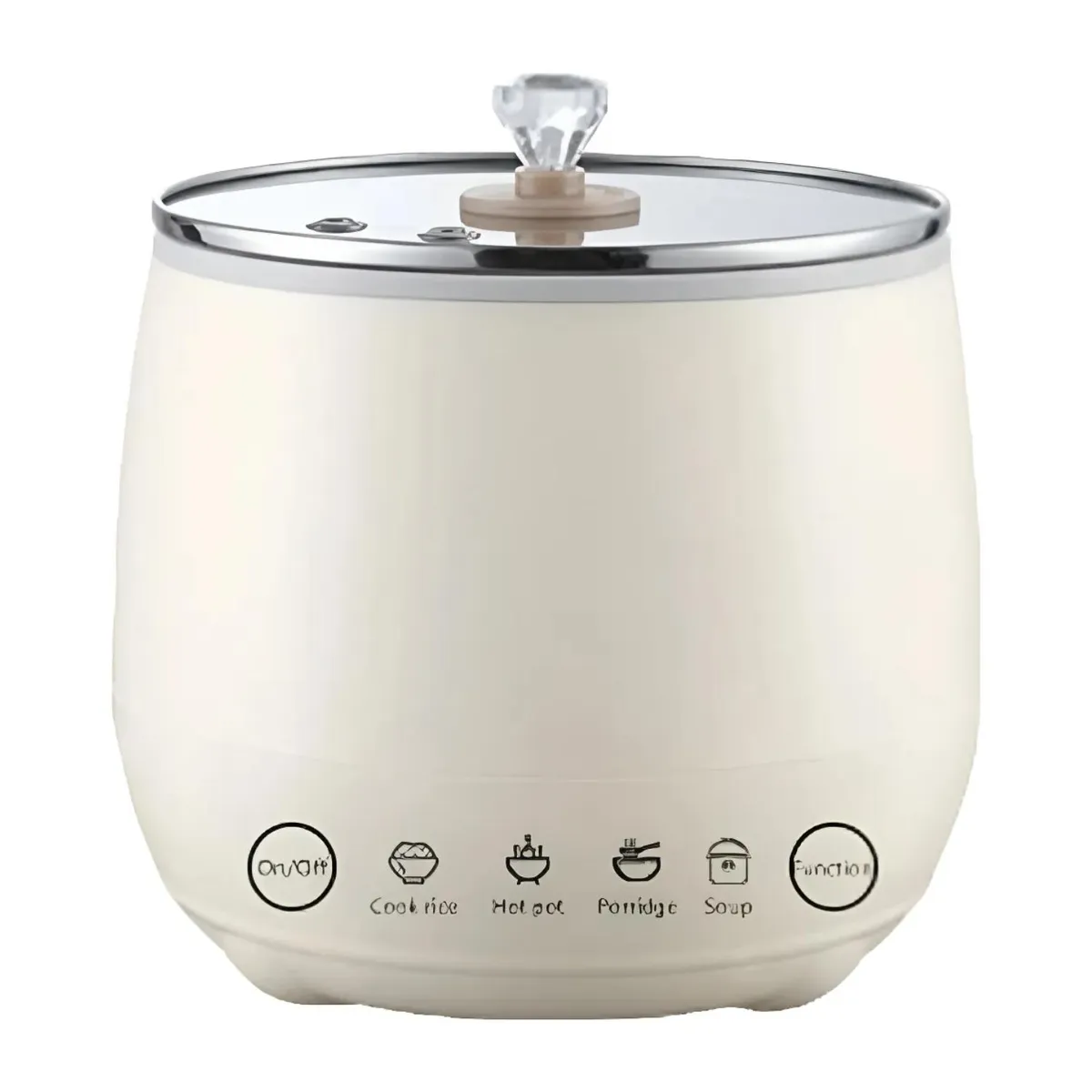 NOBELSOUND - Olla Arrocera Electrica Pequeña 1.8 Litros 1 A 3 Porciones