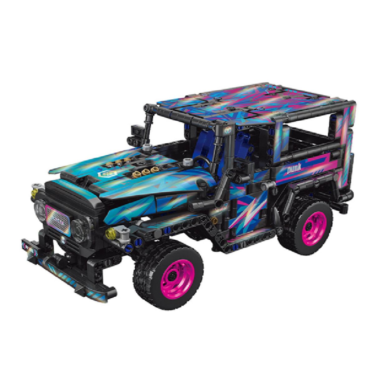 MARKET TOYS - Arma Todo Bloques Para Armar Campero Multicolor 910 Pcs