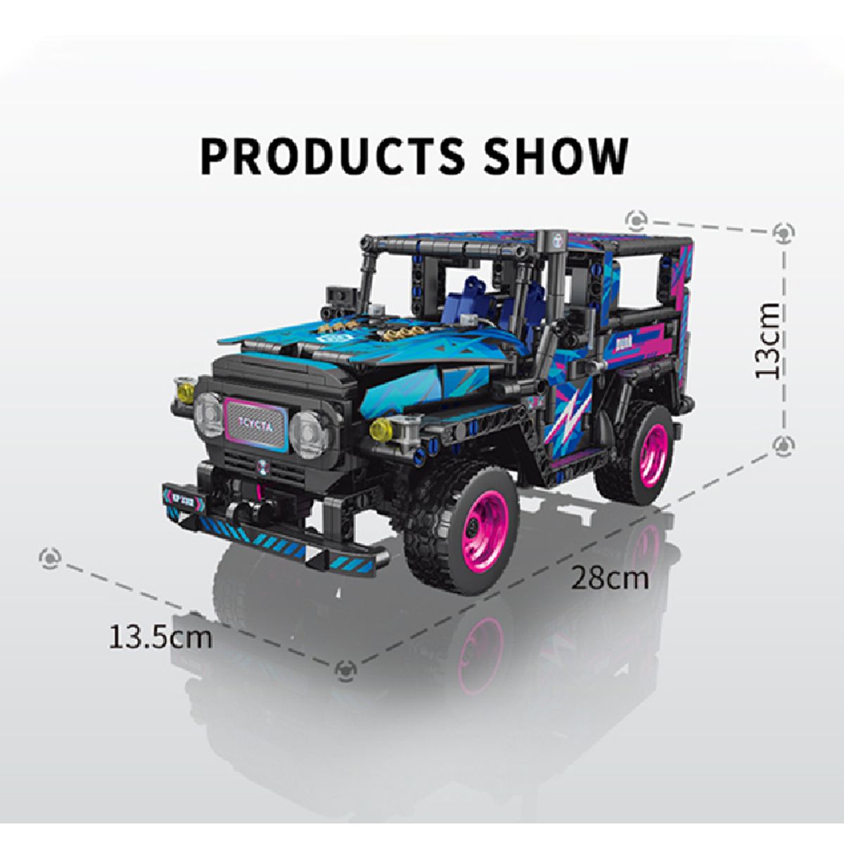 MARKET TOYS - Arma Todo Bloques Para Armar Campero Multicolor 910 Pcs