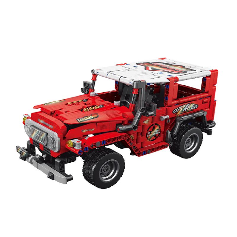 MARKET TOYS - Arma Todo Bloques Para Armar Campero Rojo 910 Pcs