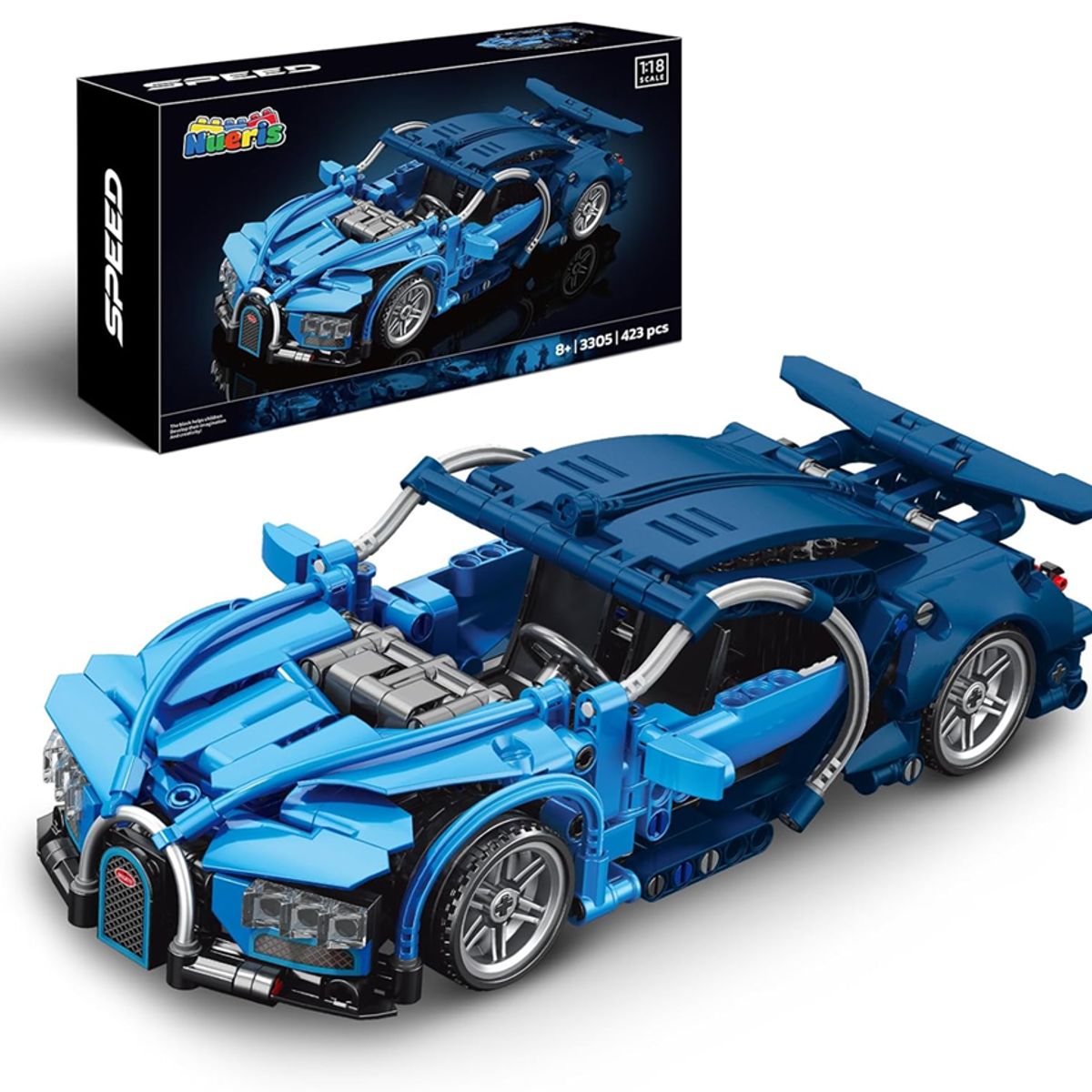 MARKET TOYS - Arma Todo Bloques Para Arma Carro De Carreras 423 Pcs