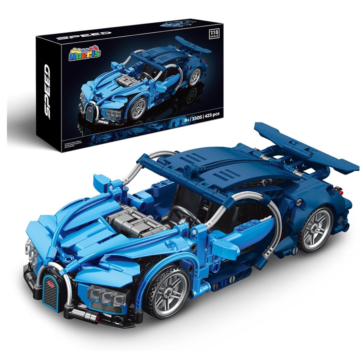 MARKET TOYS - Arma Todo Bloques Para Arma Carro De Carreras 423 Pcs