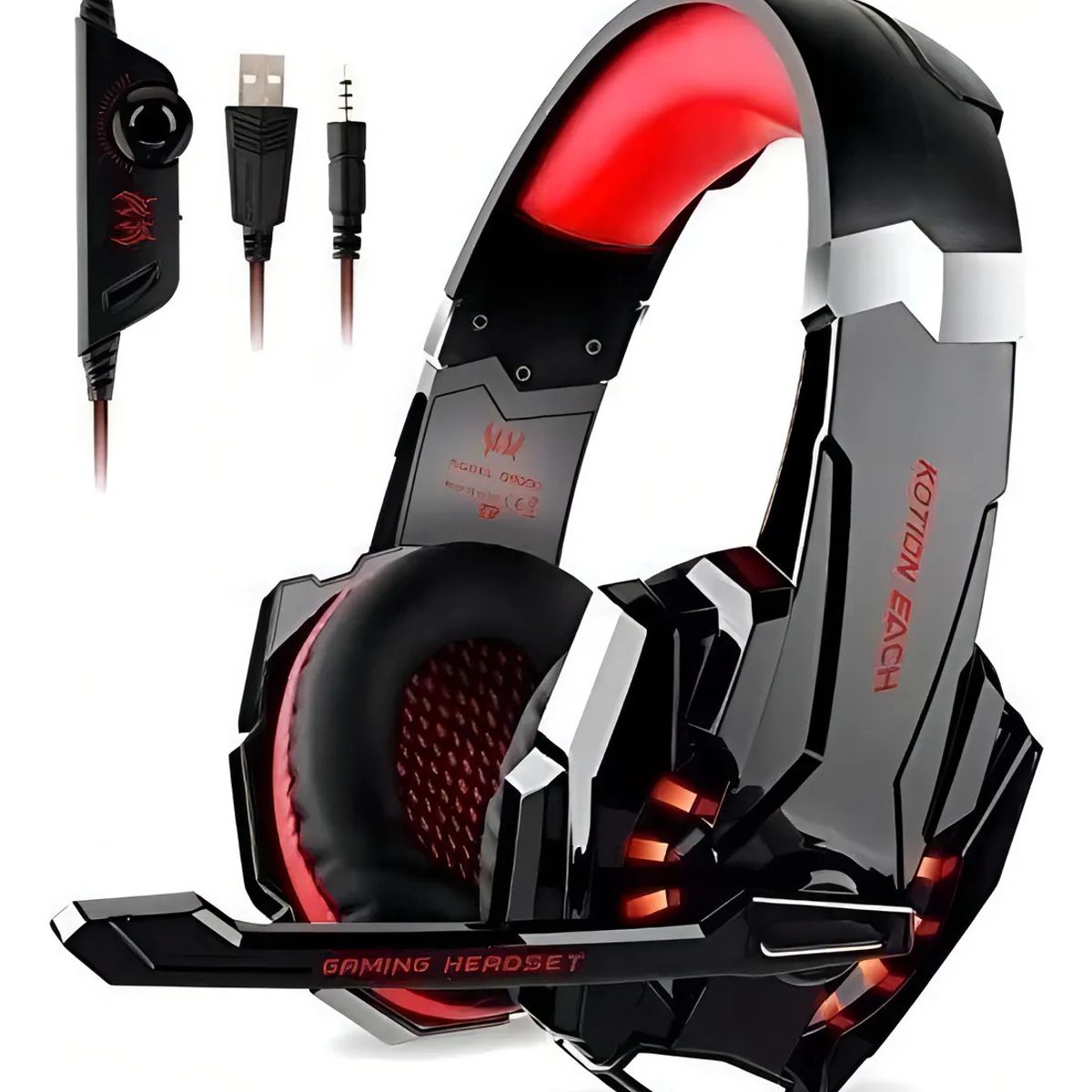 KOTION - Audífonos Gamer Kotion G9000 Sonido Envolvente Micrófono Luces LED