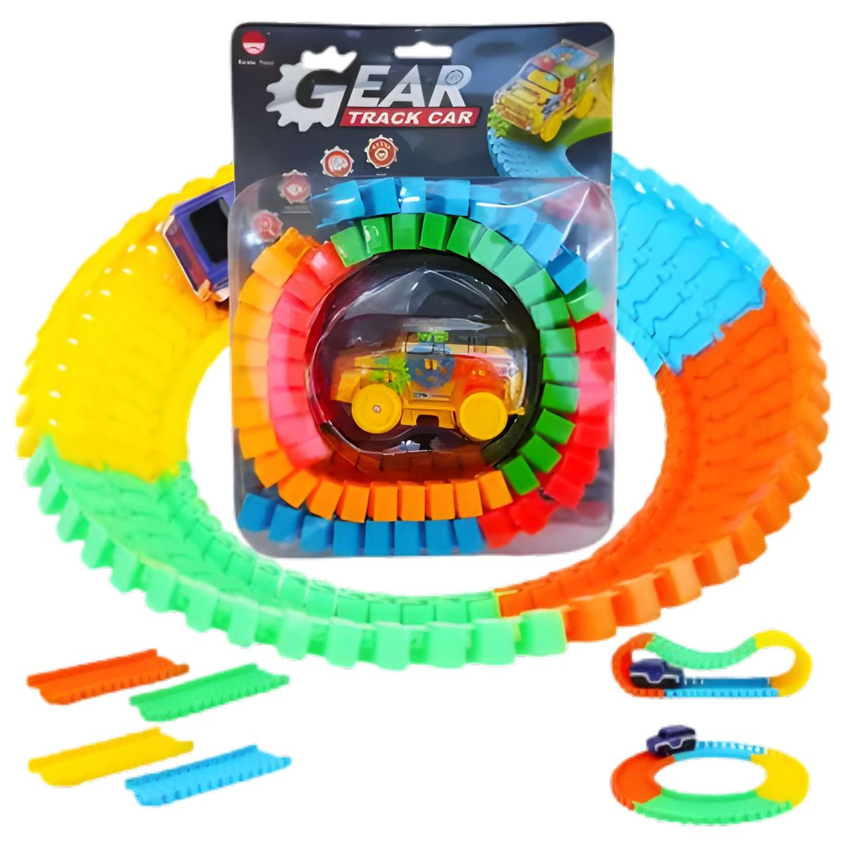 GENERICO - Pista De Carros Gear Con Carro De Engranaje + Baterias