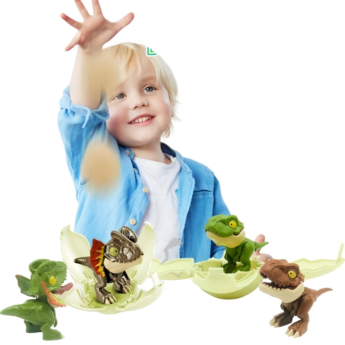 GENERICO - Dinosaurio Rex Jurassic Huevo Sorpresa Regalo Juguete X 3 Un