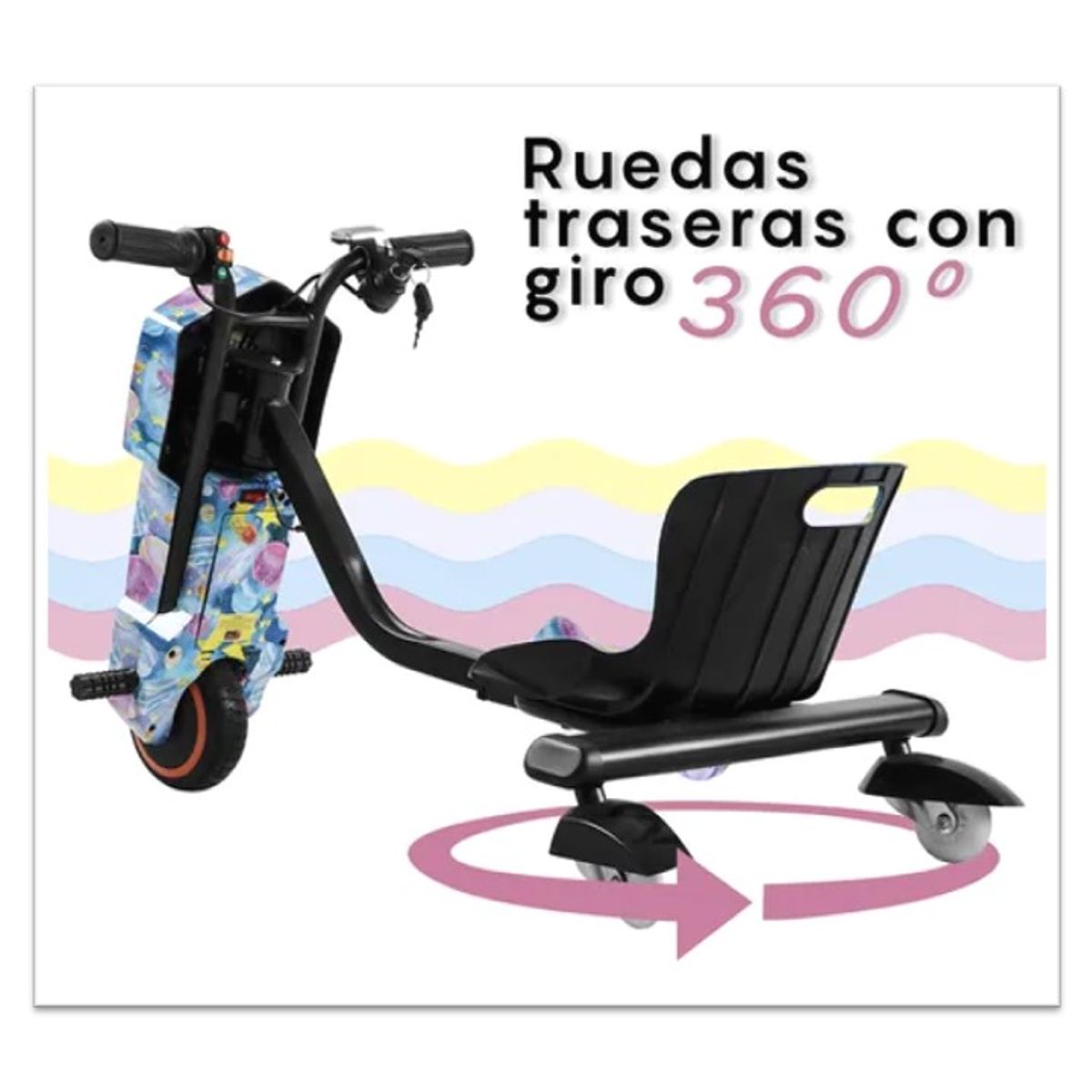 GENERICO - Triciclo electrico de drifting con Parlante Bluetooth